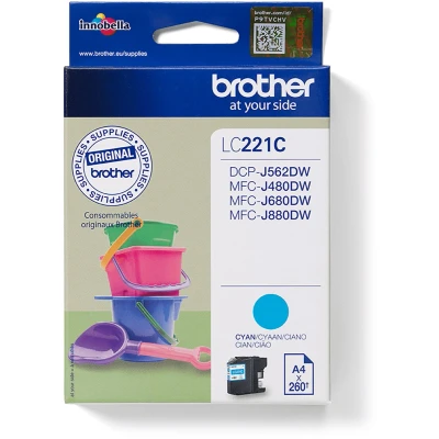 Afbeelding van Brother LC 221C Inktcartridge Cyaan