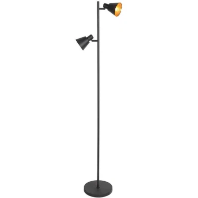 Afbeelding van Mexlite vloerlamp Oeroe zwart metaal E14 4117ZW