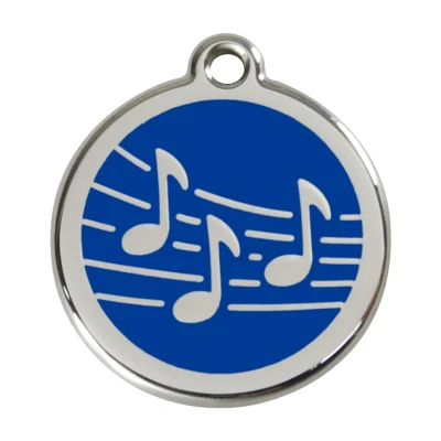 Afbeelding van Music Navy roestvrijstalen hondenpenning large/groot dia. 3,8 cm RedDingo