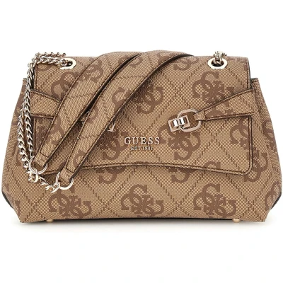 Afbeelding van GUESS Schoudertas Lorelei Convertible Xbody Flap Bag Latte Logo Lichtbruin