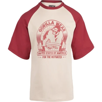 Afbeelding van Gorilla Wear Logan Tshirt print, Heren, Maat: Small, Red