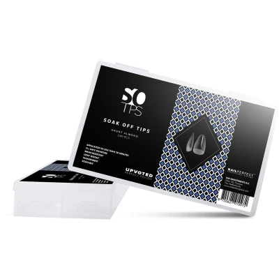 Afbeelding van NailPerfect UPVOTED Soak Off Tips Short Almond 240st Haibu by Kapperskorting.com