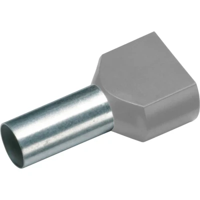 Afbeelding van Cimco 187741 Dubbele adereindhulzen 4 mm² Deels geïsoleerd Grijs 100 stuk(s)