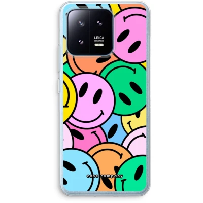 Afbeelding van Case Company® hoesje geschikt voor Xiaomi 13 Pro Smiley N1 Soft Cover Telefoonhoesje Bescherming aan alle Kanten en Schermrand