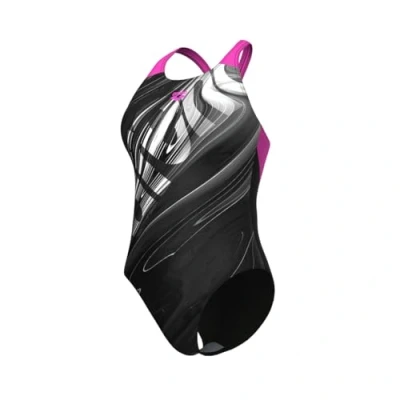 Afbeelding van Arena Badpak Flow V Back LB Zwart / Roze