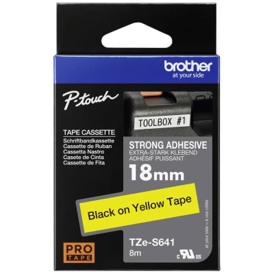 Afbeelding van Brother TZe S641 Tape Zwart op geel (18 mm)