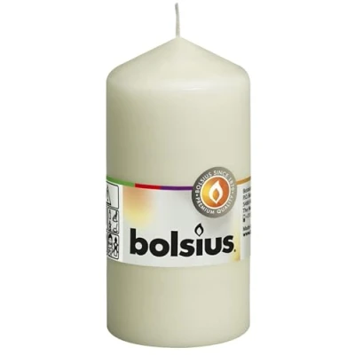Afbeelding van 10x Bolsius, Kaarsen, Zuilkaars 12x5,8cm ivoor (1 Pcs.)