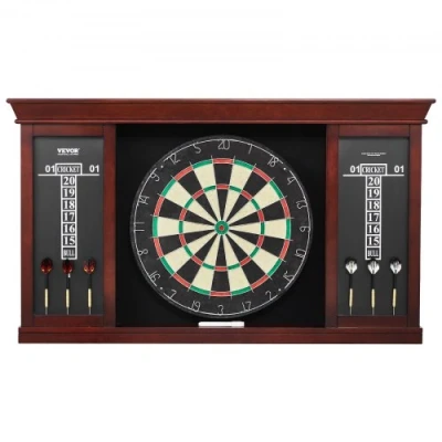 Image de VEVOR Kit Cible de Fléchettes et Armoire Taille Officielle Accessoire Complet