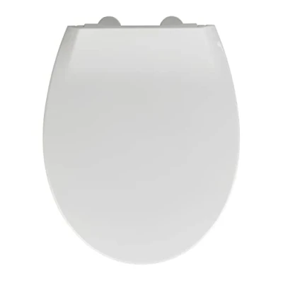Afbeelding van WENKO Syros Family WC bril, 2 in 1, voor kinderen en ouders, met automatisch softclose mechanisme, thermoplastic, 37 x 44 cm, wit