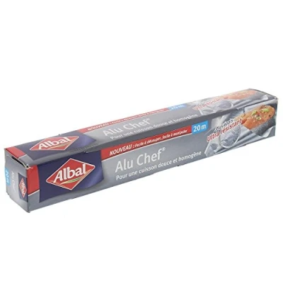 Afbeelding van Albal aluminiumfolie, gemakkelijk te snijden, zeer resistent, 20 m, aluminium chef