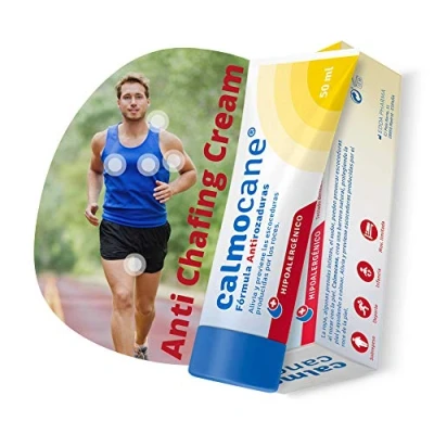Afbeelding van CALMOCANE anti wrijving dijcrème voor dames, 50 ml, wrijvingscrème sport, herstellende balsem tegen schuren, snelle absorptie, zonder resten, weinig nodig