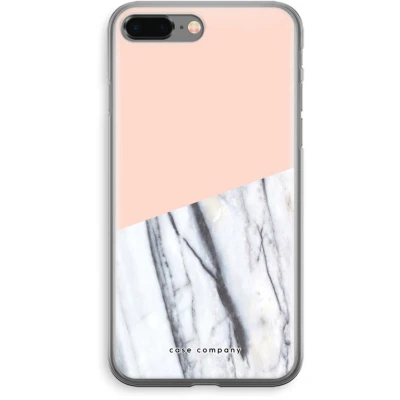 Afbeelding van Case Company® hoesje geschikt voor iPhone 8 Plus A touch of peach Soft Cover Telefoonhoesje Bescherming aan alle Kanten en Schermrand