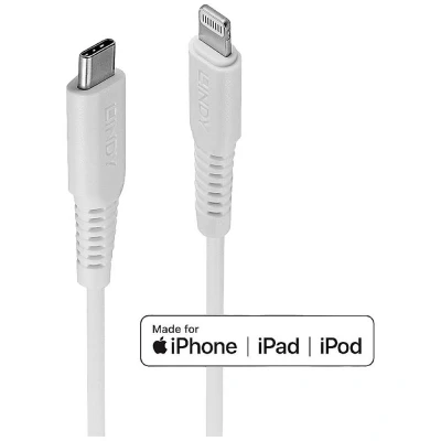 Afbeelding van LINDY USB kabel 2.0 Apple Lightning stekker, C stekker 0.50 m Wit 31315