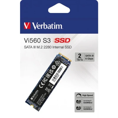 Afbeelding van Verbatim Vi560 S3 2 TB SATA M.2 SSD 2280 harde schijf 6 Gb/s, III Retail 49365