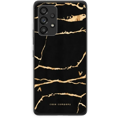 Afbeelding van Case Company® hoesje geschikt voor Samsung Galaxy A53 5G Gouden marmer Soft Cover Telefoonhoesje Bescherming aan alle Kanten en Schermrand