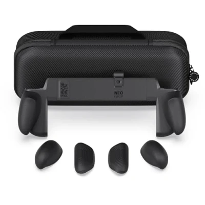 Afbeelding van Savage Raven by Skull &amp; Co. NeoGrip Pack voor Nintendo Switch 2: een hardcase met ergonomische handgreep en verwisselbare handgrepen [geschikt alle handmaten] [met draagtas