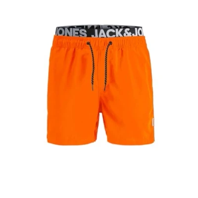 Afbeelding van JACK &amp; JONES Jjiaruba AKM Zwembroek voor heren, met ritssluiting, Oranje (Shocking Orange), L
