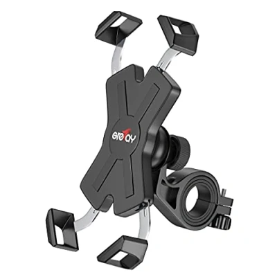 Afbeelding van Grefay Fiets Telefoonhouder Anti shake 360 Rotatie Scooter Metaal Automatisch Krimpen Motorfietshouder voor 4.5 6.8 Inch Smartphone