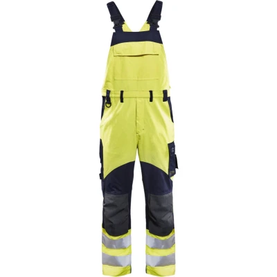 Afbeelding van Blaklader Multinorm bretelbroek Inherent 2889 1512 High Vis Geel/Marineblauw D104