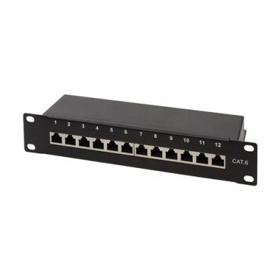 Image de Logilink Panneau de brassage 10&#039; cat. 6, blindé, 12 ports