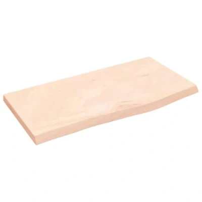 Afbeelding van Wandschap 60x30x2 cm onbehandeld massief eikenhout