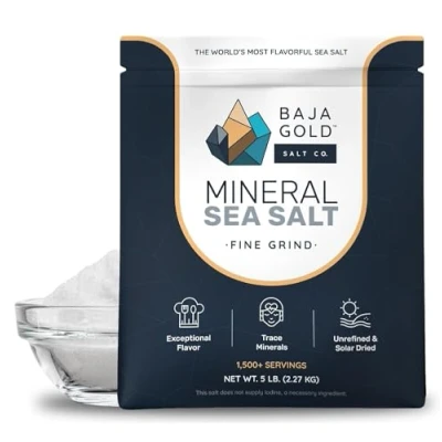 Afbeelding van Baja Gold Mineraal zeezout echt puur en biologisch zout voor koken bakken fijn laag natriumgehalte natuurlijk bajazout ideaal alle toepassingen