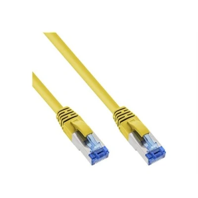 Image de InLine Cordon de raccordement RJ 45 (M) pour 10 m Paire torsadée blindée (SSTP) CAT 6a sans halogène jaune