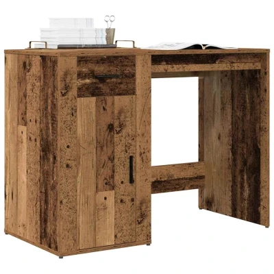 Afbeelding van vidaXL Bureau 100x49x75 cm bewerkt hout oud houtkleurig
