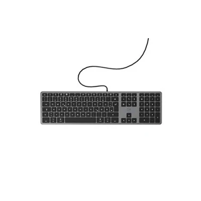 Afbeelding van Mobilty Lab Mobility Duits QWERTZ toetsenbord met kabel voor Mac Space Grey en zwart