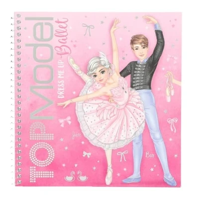 Image de Depesche TOPModel Ballet 13611 Dress Me Up Livre d&#039;autocollants avec 24 pages de motifs ballerine pré imprimés à personnaliser, 11 feuilles