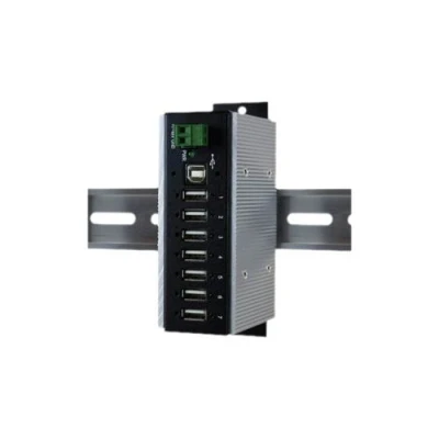 Image de Exsys Ex 1177HMVS WT Concentrateur (hub) 7 x USB 2.0 Montage sur rail DIN Tension CC