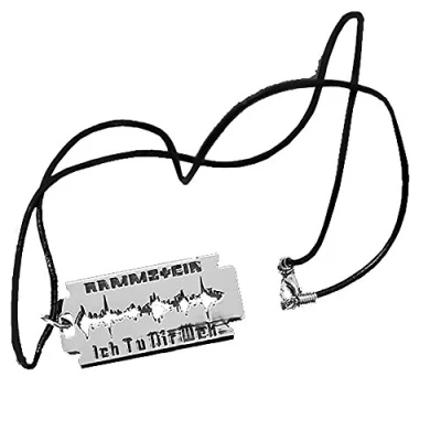 Afbeelding van Rammstein Anhänger Rasierklinge hanger, zilver, één maat, zilver.