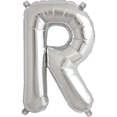 Afbeelding van Letter R Zilver lucht 41cm