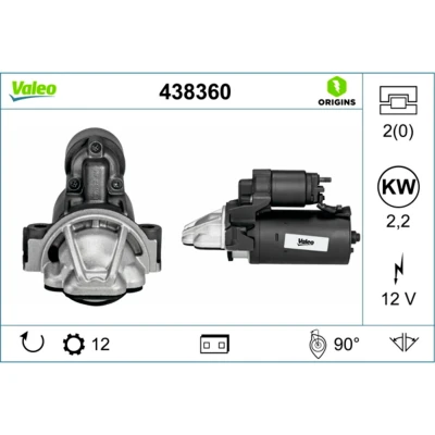 Afbeelding van Startmotor / Starter VALEO 438360