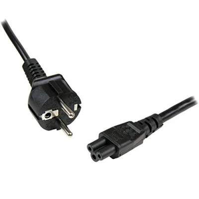 Image de StarTech.com 3M (10ft) Laptop POWER Cord, EU Schuko to C5, 2.5A 250V, 18AWG, Notebook / Replacement AC Printer/Power Brick CEE 7/7 Clover Leaf IEC 60320 C5 Charger Cable (753E LEAD) Câble d&#039;alimentation