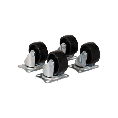 Afbeelding van Zwenkwielen 40 mm zwart set van vier