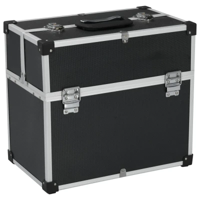 Afbeelding van Gereedschapskoffer 38x22,5x34 cm aluminium zwart