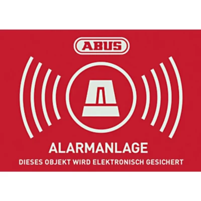 Afbeelding van ABUS AU1423 Waarschuwingssticker Alarmsysteem Taal Duits (b x h) 74 mm 52.5