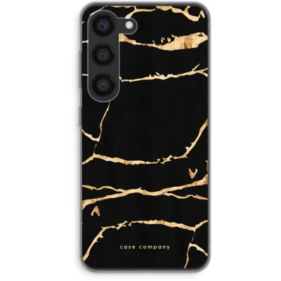 Afbeelding van Case Company® hoesje geschikt voor Samsung Galaxy S23 Gouden marmer Soft Cover Telefoonhoesje Bescherming aan alle Kanten en Schermrand