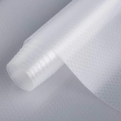 Afbeelding van Plankvoering Keukenladematten, niet klevende EVA koelkastvoeringen met waterdichte duurzame koelkasttafelplacemats voor kast, ladevoering (Transparant, 44.5x1000cm)