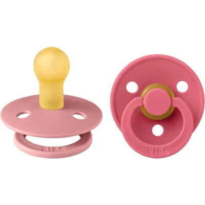 Afbeelding van Bibs Fopspeen Round Dusty Pink / Coral Size 2 (2 stuks)