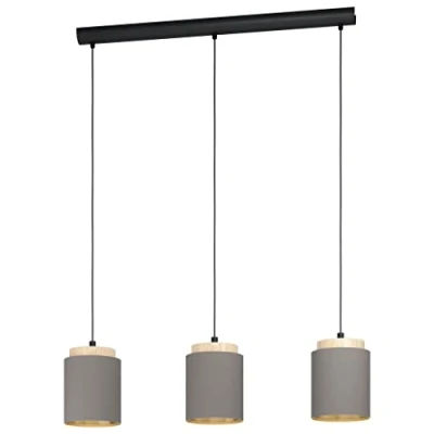 Afbeelding van EGLO Albariza Hanglamp E27 89,5 cm Zwart/Bruin/Goud