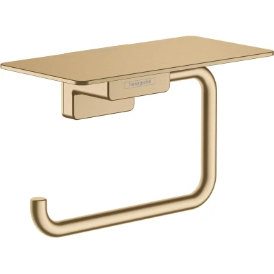 Afbeelding van Hansgrohe AddStoris closetrolhouder met planchet Brushed