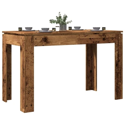 Afbeelding van vidaXL Eettafel 120x60x76 cm bewerkt hout oud houtkleurig