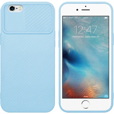 Afbeelding van Cadorabo Hoesje geschikt voor Apple iPhone 6 / 6S in Bonbon Licht Blauw Beschermhoes van flexibel TPU silicone Case Cover en met camerabescherming