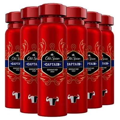 Afbeelding van Old Spice Captain Deodorant, rood, 6 x 150 ml