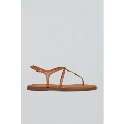 Afbeelding van Bruine Bianca sandalen met bandjes en metalen detail