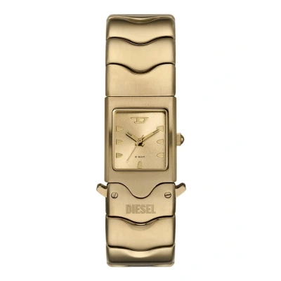 Afbeelding van Diesel Heren horloge goudkleurig met stalen band