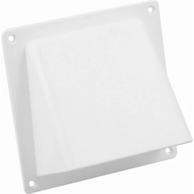 Afbeelding van Nedco gevelklep Ø100mm 110x54mm kunststof wit