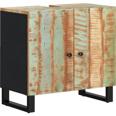 Afbeelding van Wastafelkast 62x33x58 cm massief recycled hout en bewerkt